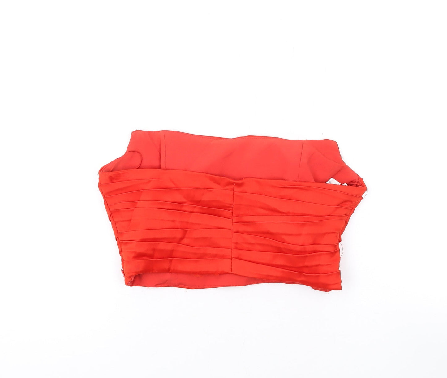 Womens UK Size S Zara Red Basic Blouse