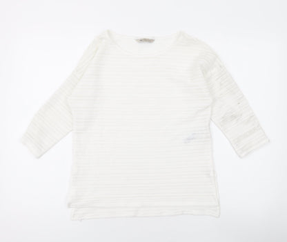 Womens UK Size 8 Marks and Spencer White Pullover Jumper