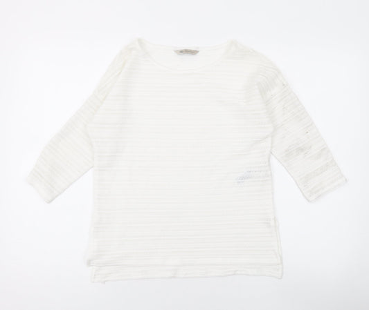 Womens UK Size 8 Marks and Spencer White Pullover Jumper