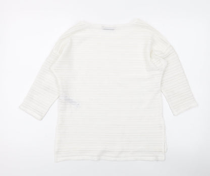 Womens UK Size 8 Marks and Spencer White Pullover Jumper