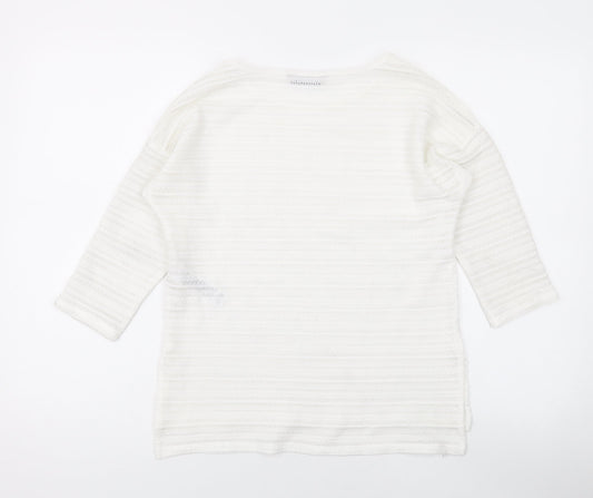 Womens UK Size 8 Marks and Spencer White Pullover Jumper