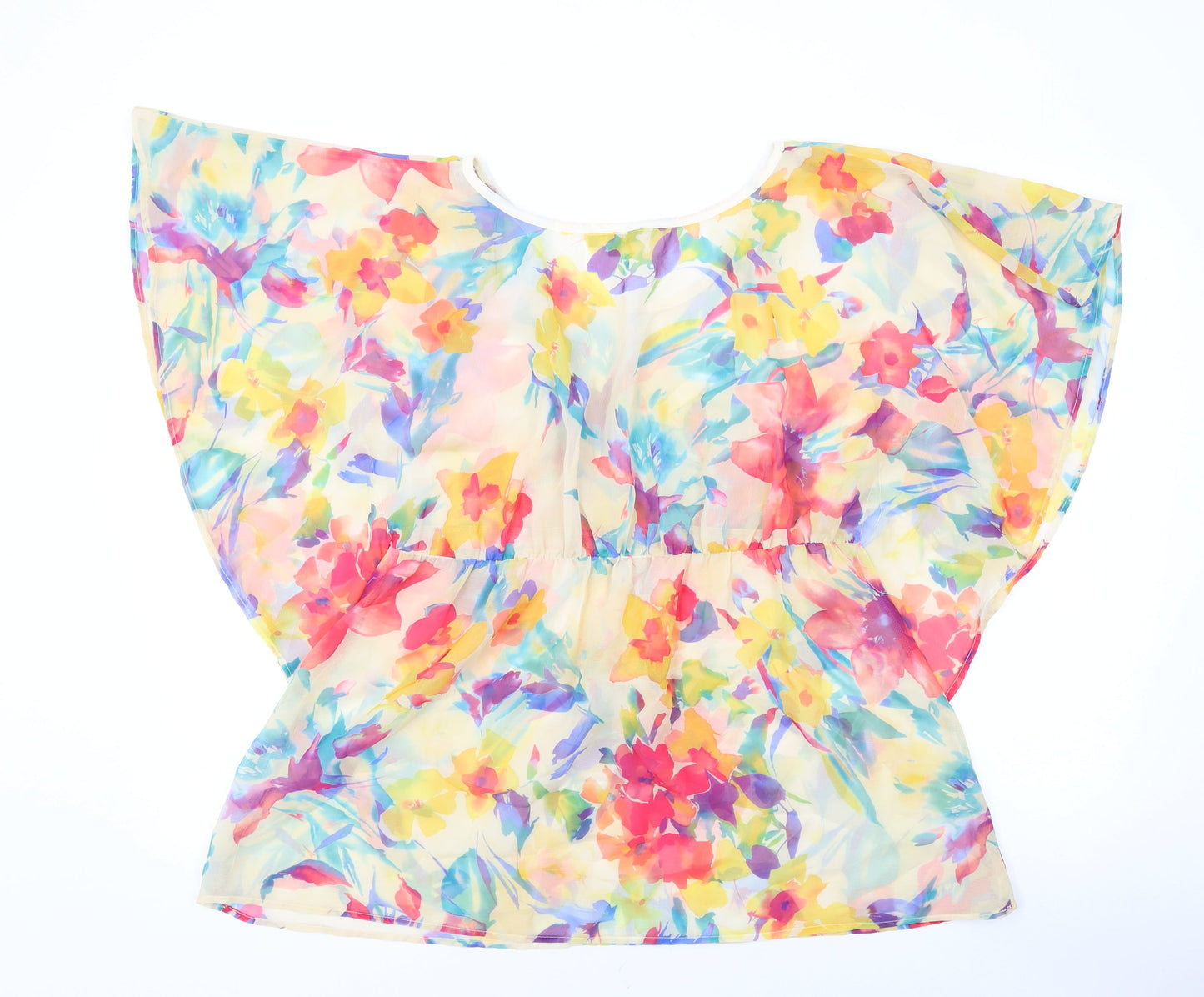 Womens UK Size 16 Soon Multicoloured Basic Blouse