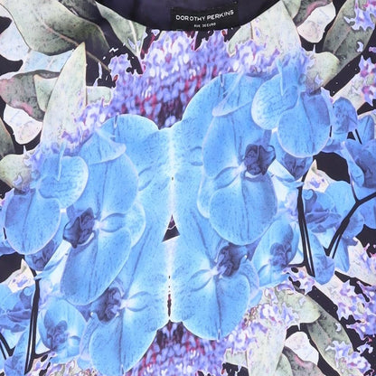 Dorothy Perkins Womens Blue Geometric Polyester T-Shirt Dress Size 8 Round Neck Pullover