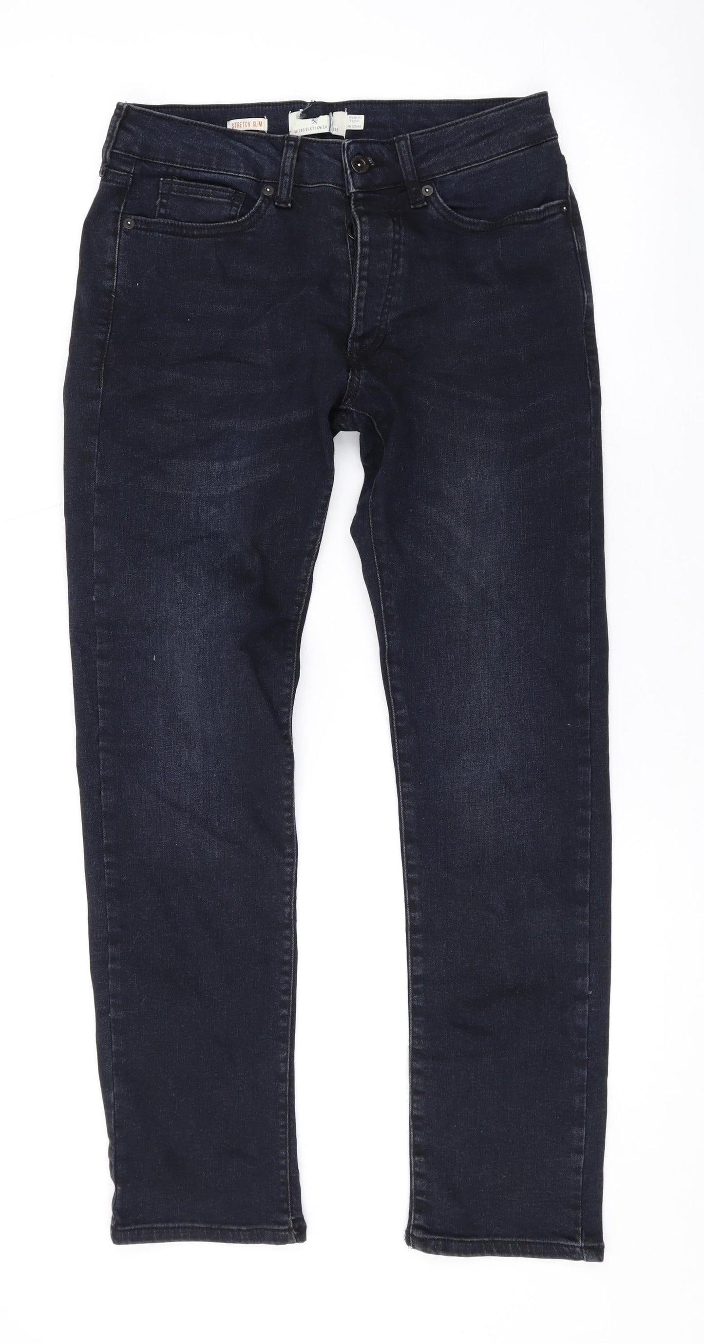 Mens UK Size 28 in Topman Regular Fit Skinny Blue Jeans