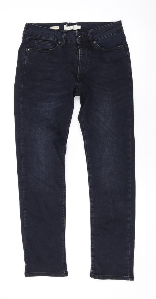 Mens UK Size 28 in Topman Regular Fit Skinny Blue Jeans
