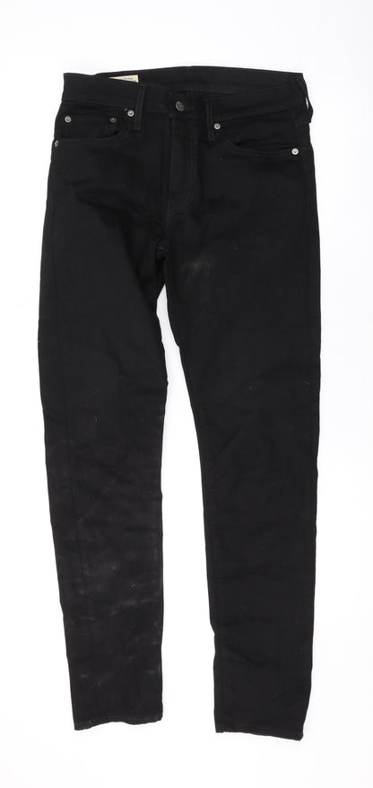 Levi's Mens Black Cotton Skinny Jeans Size 29 in L30 in Regular Zip