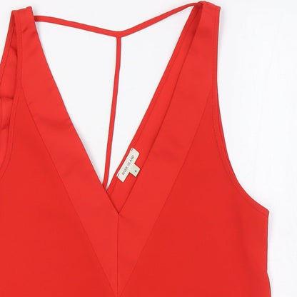Womens UK Size 6 River Island Red Camisole Blouse