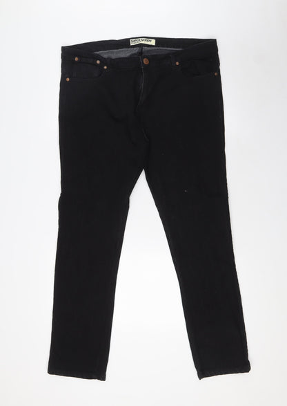 526 Mens Black Cotton Skinny Jeans Size 38 in L30 in Extra-Slim Zip