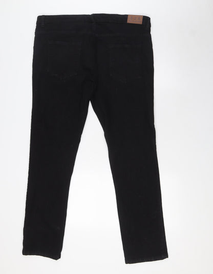 526 Mens Black Cotton Skinny Jeans Size 38 in L30 in Extra-Slim Zip
