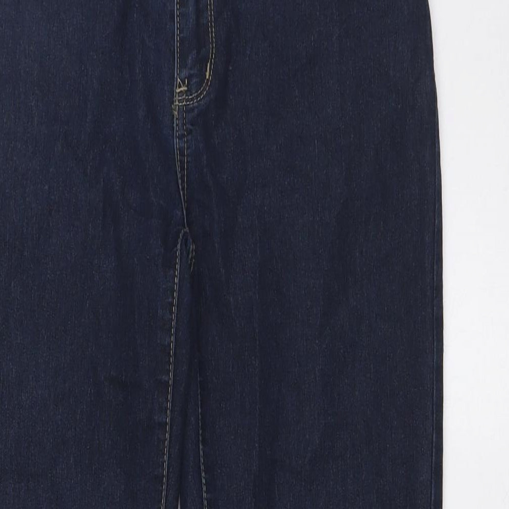 Denim & Co. Womens Blue Cotton Skinny Jeans Size 10 L32 in Regular Zip