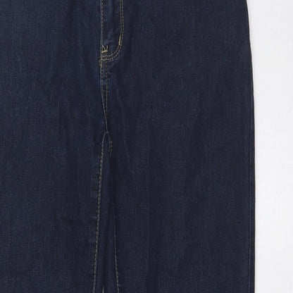 Denim & Co. Womens Blue Cotton Skinny Jeans Size 10 L32 in Regular Zip