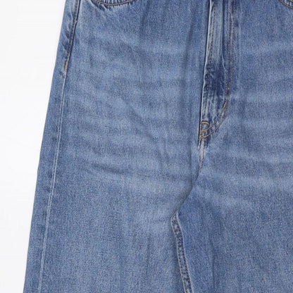 Womens UK Size 8 Divided Regular Fit Bootcut Blue Jeans