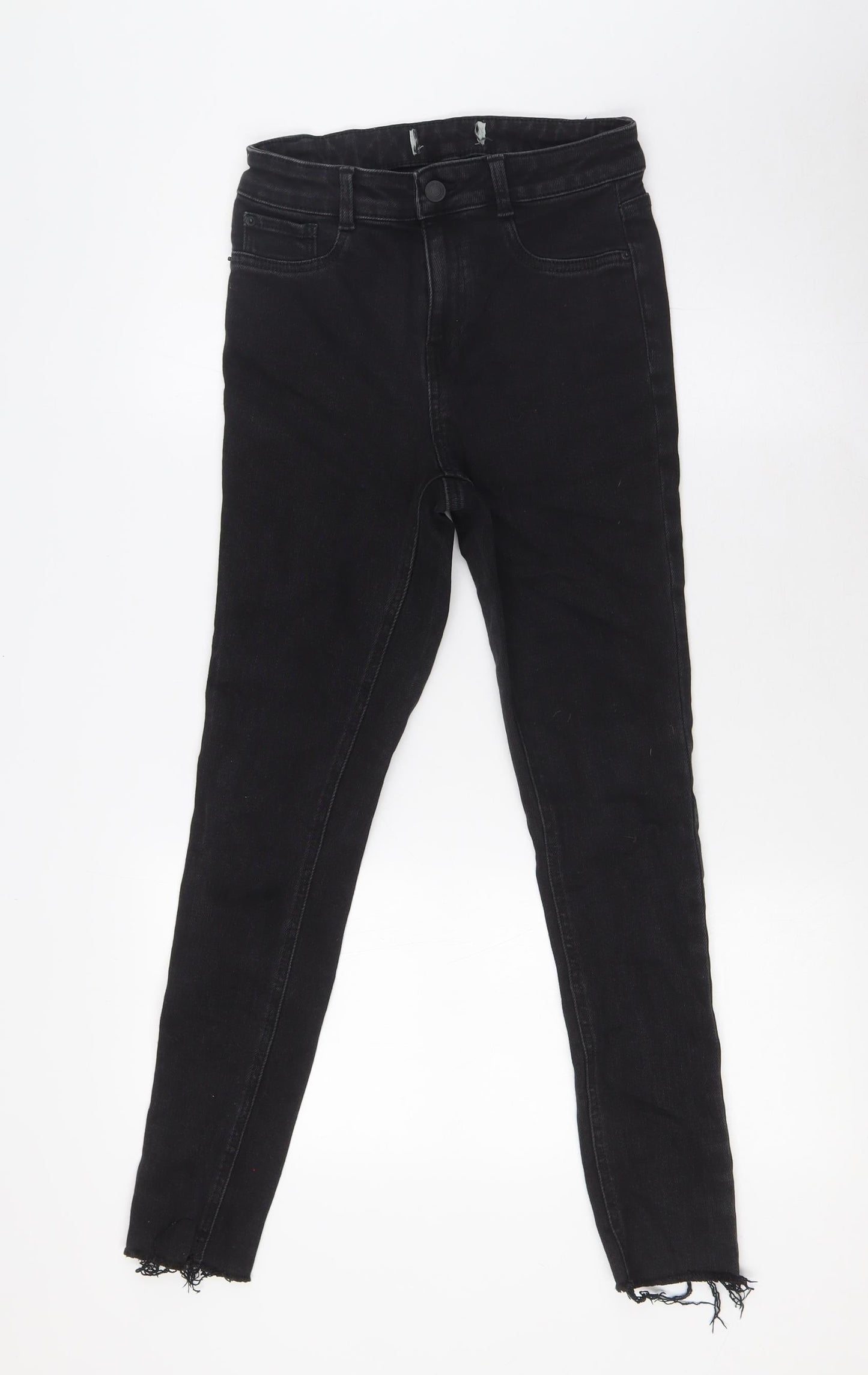 915 Generation Girls Beige Cotton Skinny Jeans Size 14 Years L27 in Slim Zip - Raw Hem