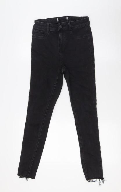 915 Generation Girls Beige Cotton Skinny Jeans Size 14 Years L27 in Slim Zip - Raw Hem