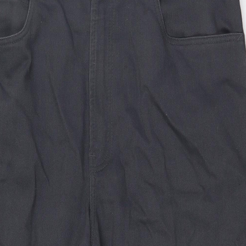 RV Mens Grey Cotton Trousers Size 38 in L29 in Regular Zip
