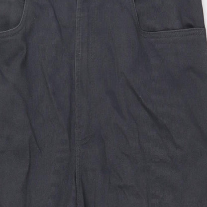 RV Mens Grey Cotton Trousers Size 38 in L29 in Regular Zip