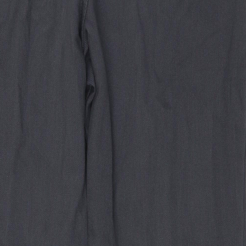 RV Mens Grey Cotton Trousers Size 38 in L29 in Regular Zip
