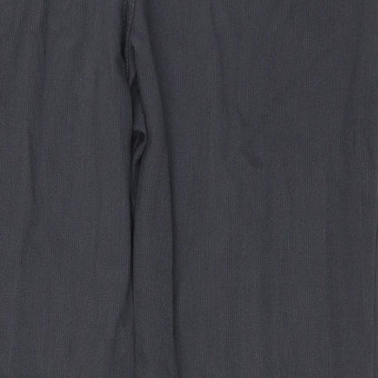 RV Mens Grey Cotton Trousers Size 38 in L29 in Regular Zip
