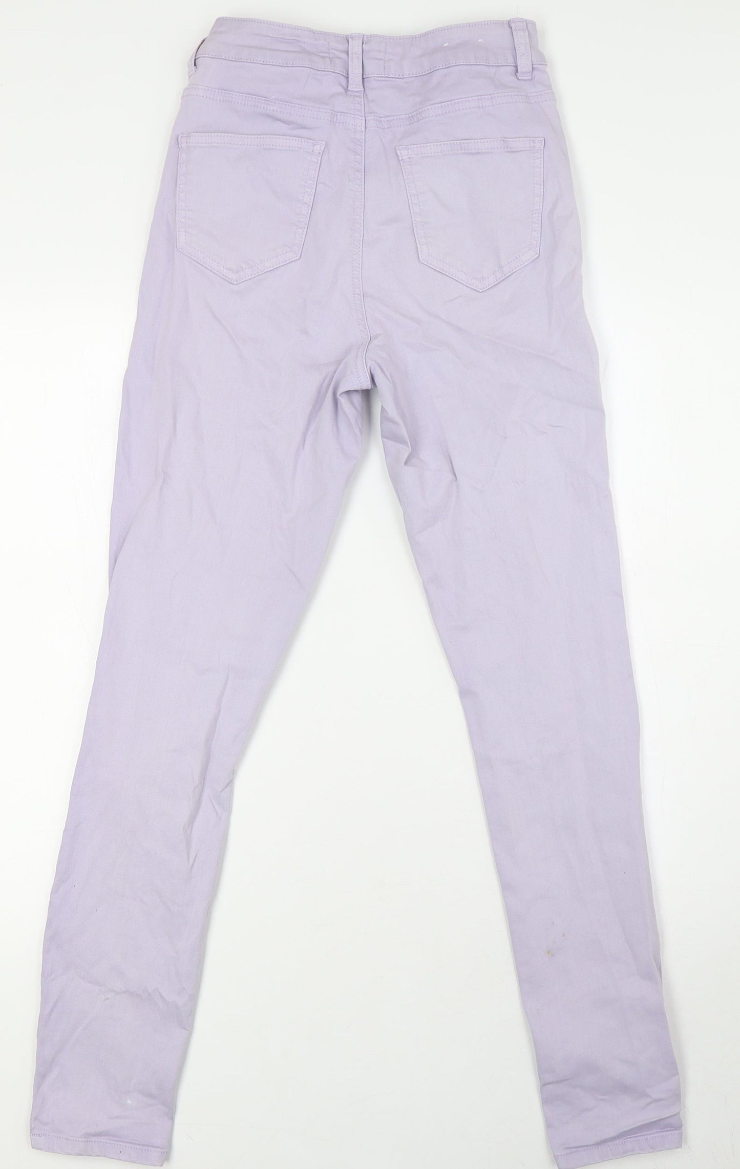 New Look Girls Purple Cotton Skinny Jeans Size 14 Years L30 in Regular Zip