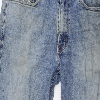 Levi's Mens Blue Cotton Straight Jeans Size 34 in L32 in Regular Zip
