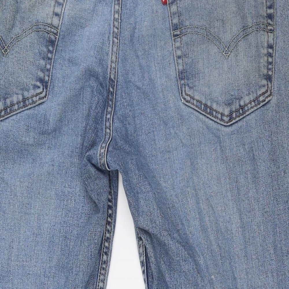 Levi's Mens Blue Cotton Straight Jeans Size 34 in L32 in Regular Zip