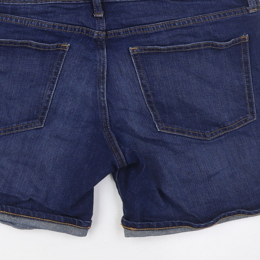 Gap Mens Blue Cotton Bermuda Shorts Size 28 in L6 in Regular Zip - turn ups