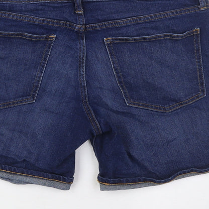 Gap Mens Blue Cotton Bermuda Shorts Size 28 in L6 in Regular Zip - turn ups