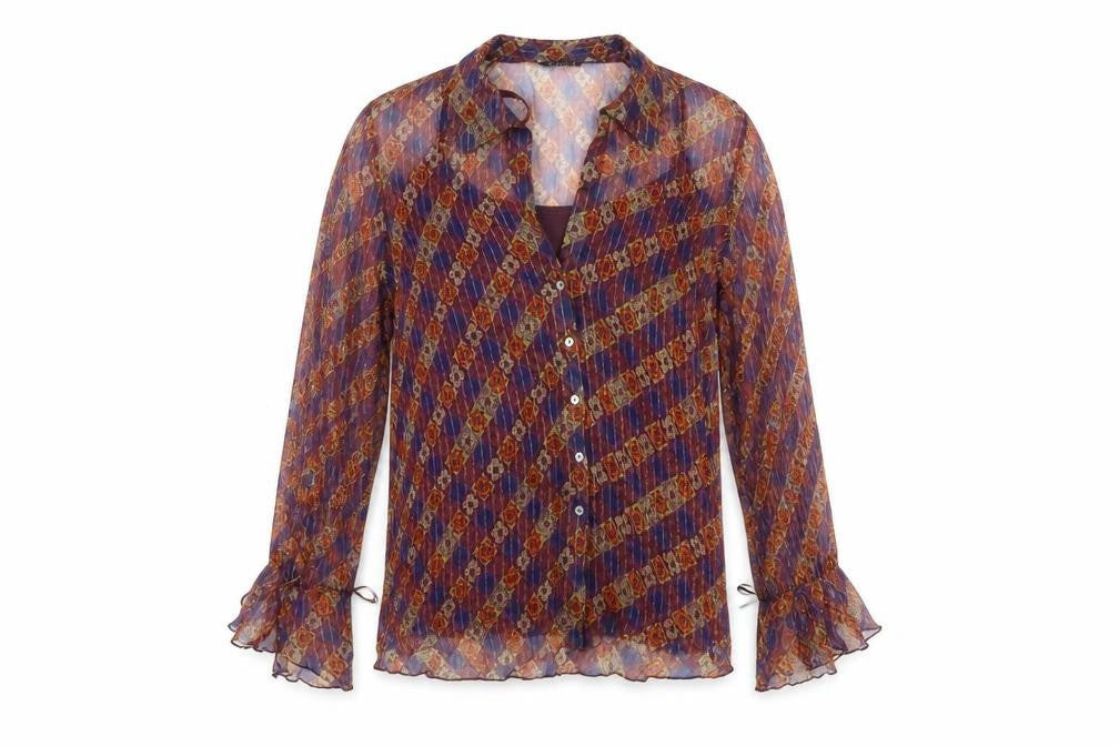 Evans Womens Multicoloured Geometric Polyester Basic Button-Up Size 16 V-Neck