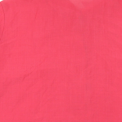 Marks and Spencer Womens Pink Polyester Basic Button-Up Size 22 Collared