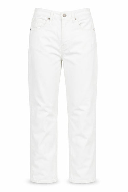 Womens UK Size 24 in Uniqlo Regular Fit Straight White Jeans