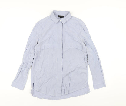 Womens UK Size 8 Topshop Blue Basic Button-Up