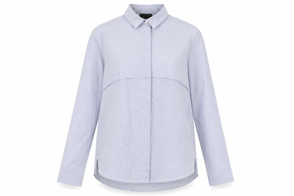 Womens UK Size 8 Topshop Blue Basic Button-Up