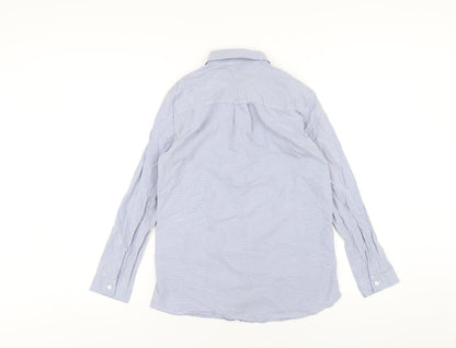Womens UK Size 8 Topshop Blue Basic Button-Up
