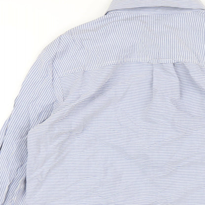 Womens UK Size 8 Topshop Blue Basic Button-Up