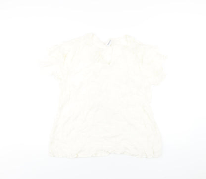 Womens UK Size 14 Together Ivory Basic T-Shirt