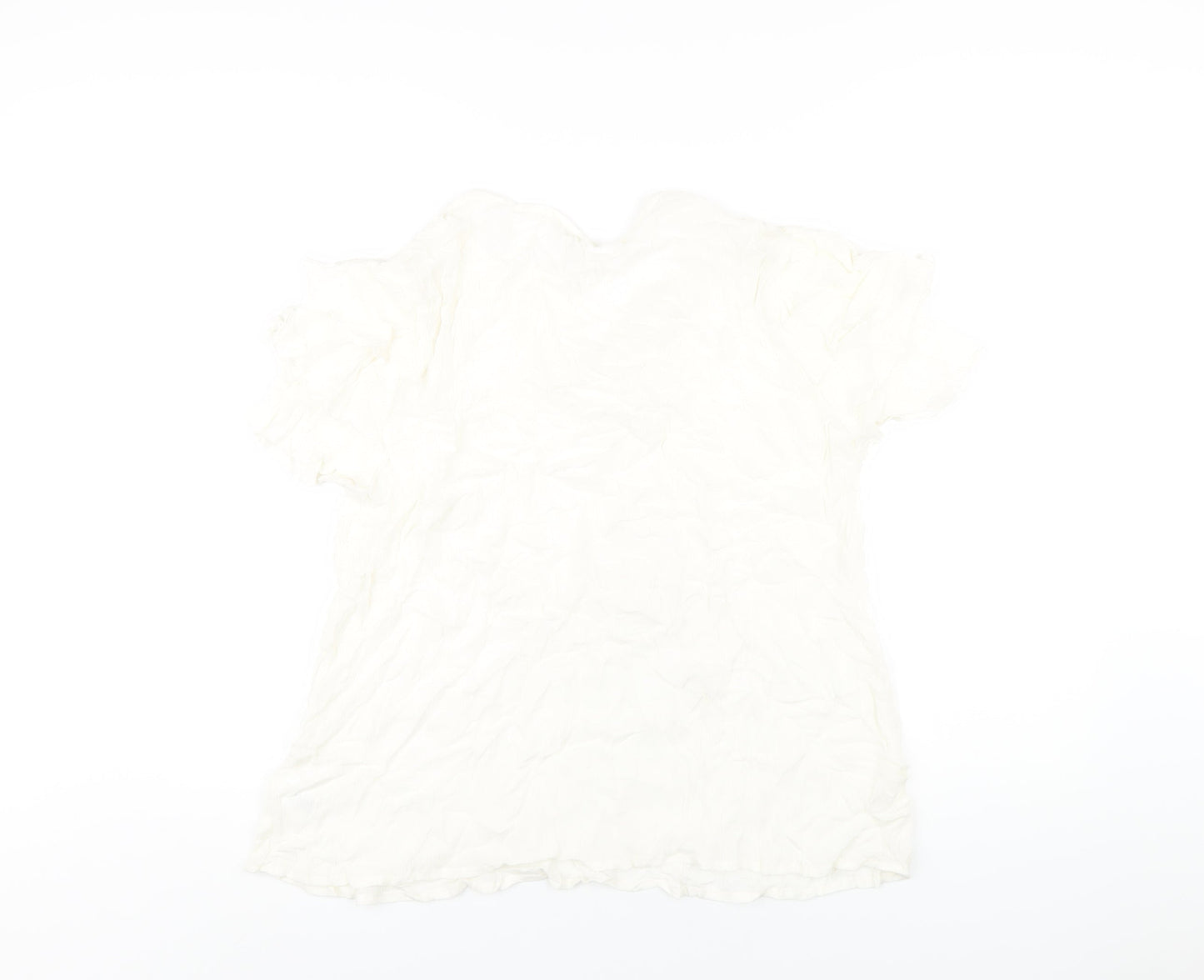 Womens UK Size 14 Together Ivory Basic T-Shirt