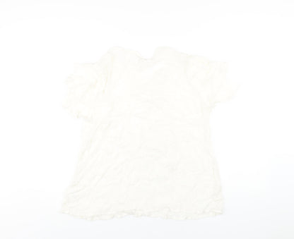Womens UK Size 14 Together Ivory Basic T-Shirt