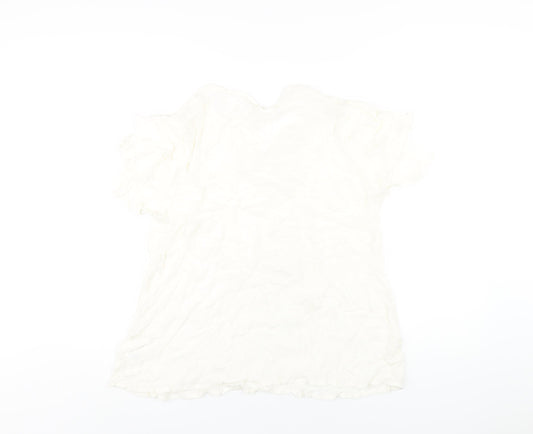 Womens UK Size 14 Together Ivory Basic T-Shirt
