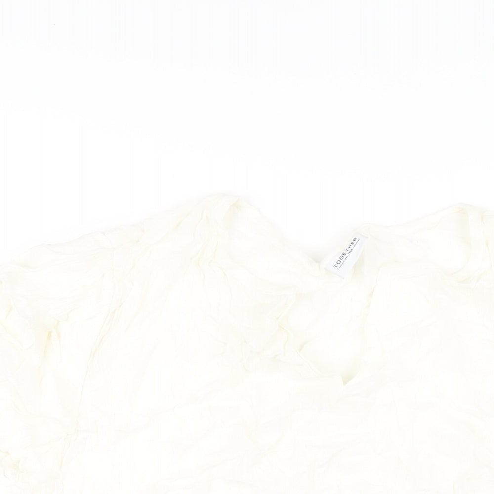 Womens UK Size 14 Together Ivory Basic T-Shirt