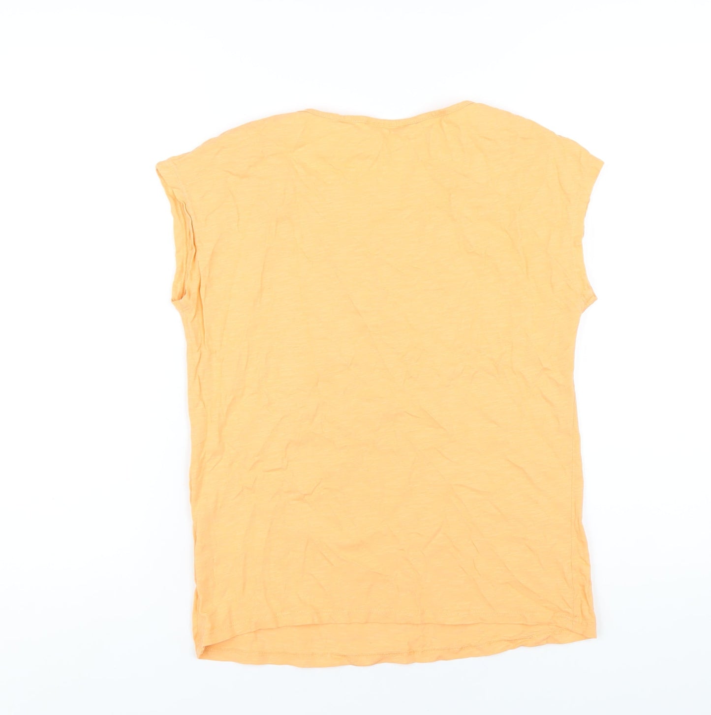 Womens UK Size XS bonprix Orange Basic T-Shirt