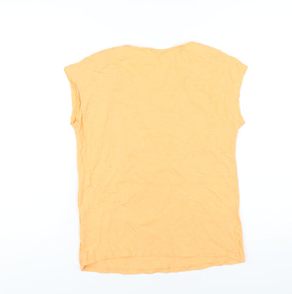 Womens UK Size XS bonprix Orange Basic T-Shirt
