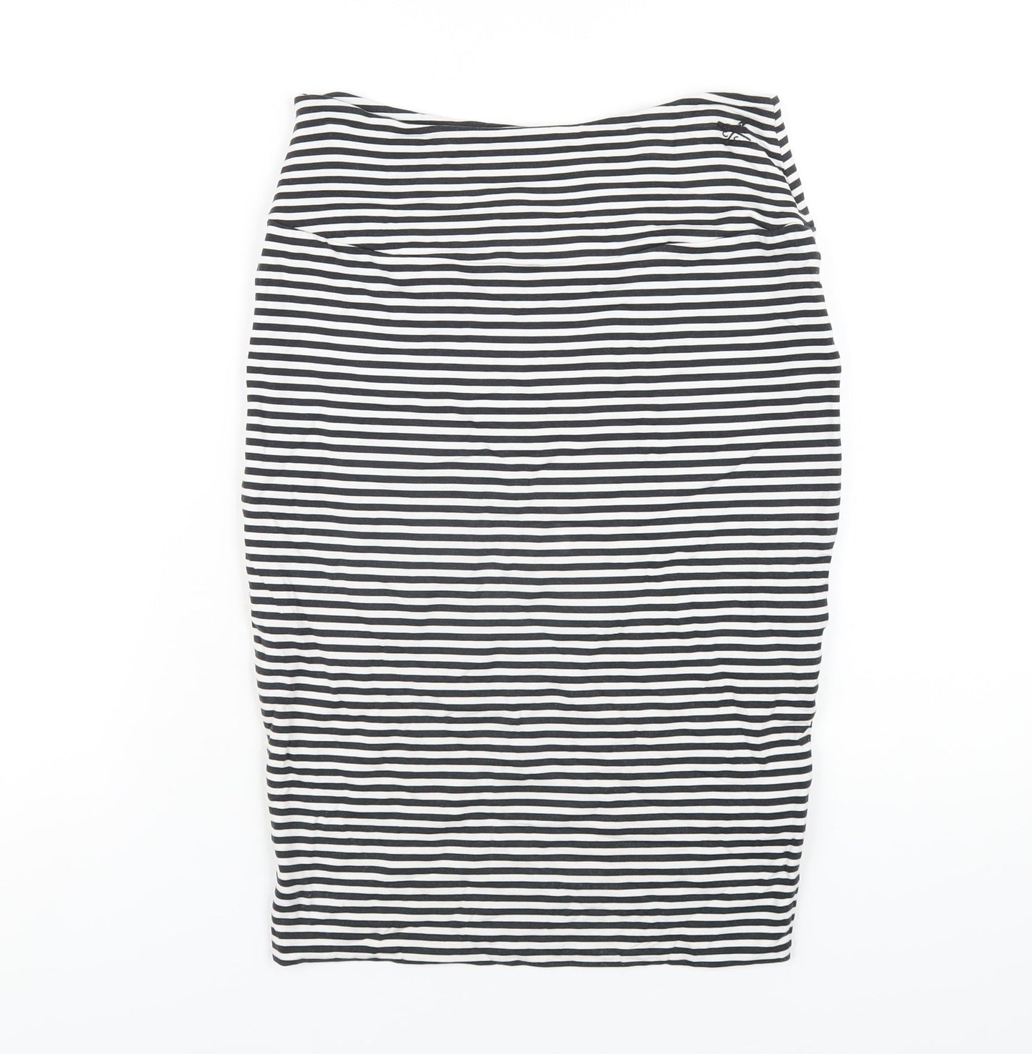 Crew Clothing Womens Blue Striped Viscose Straight & Pencil Skirt Size 8