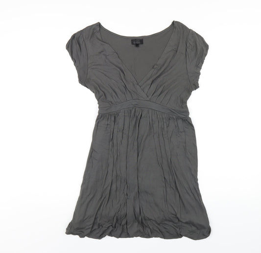 NEXT Womens Grey Viscose A-Line Size 12 Round Neck Pullover