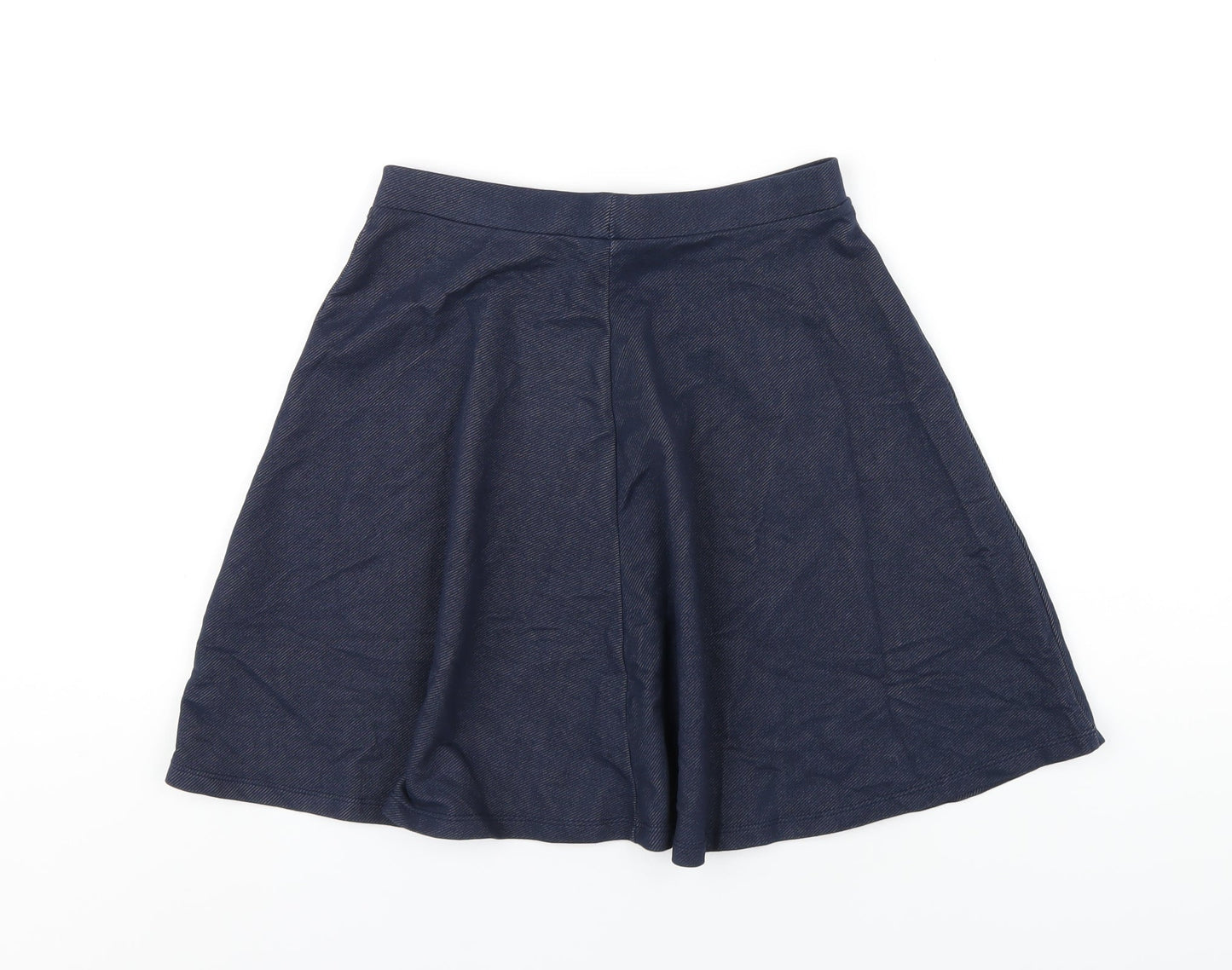 Dorothy Perkins Womens Blue Cotton Skater Skirt Size 6