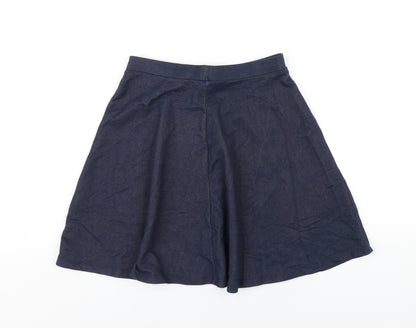 Dorothy Perkins Womens Blue Cotton Skater Skirt Size 6