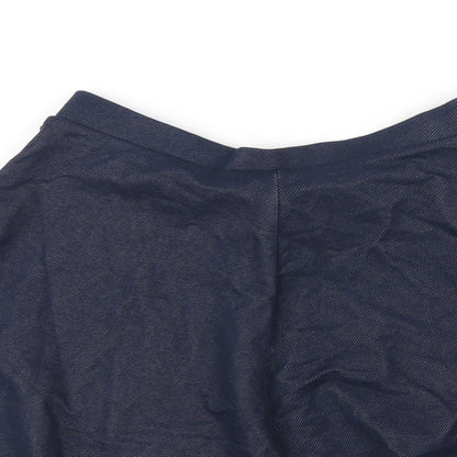 Dorothy Perkins Womens Blue Cotton Skater Skirt Size 6