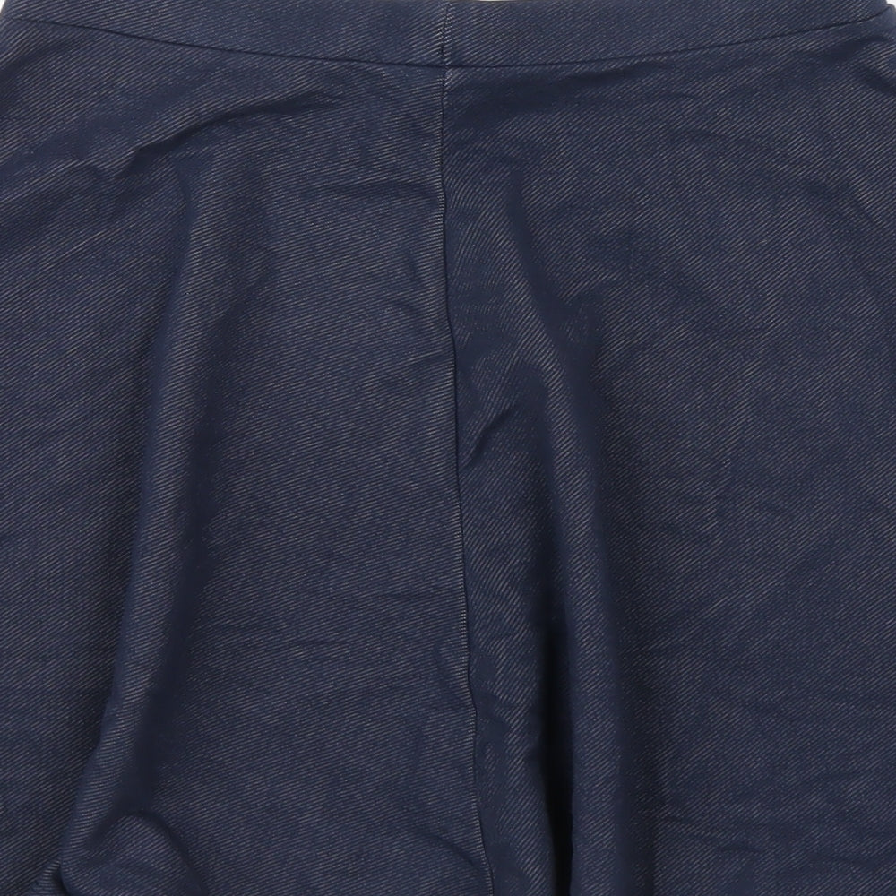 Dorothy Perkins Womens Blue Cotton Skater Skirt Size 6