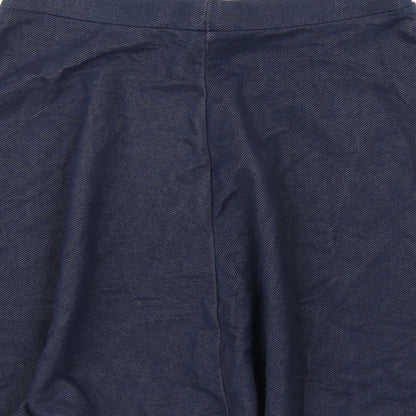 Dorothy Perkins Womens Blue Cotton Skater Skirt Size 6