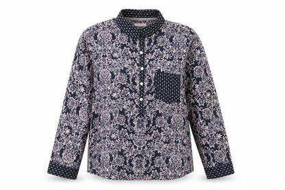 NEXT Womens Blue Geometric Polyester Top Pyjama Top Size 10 Button