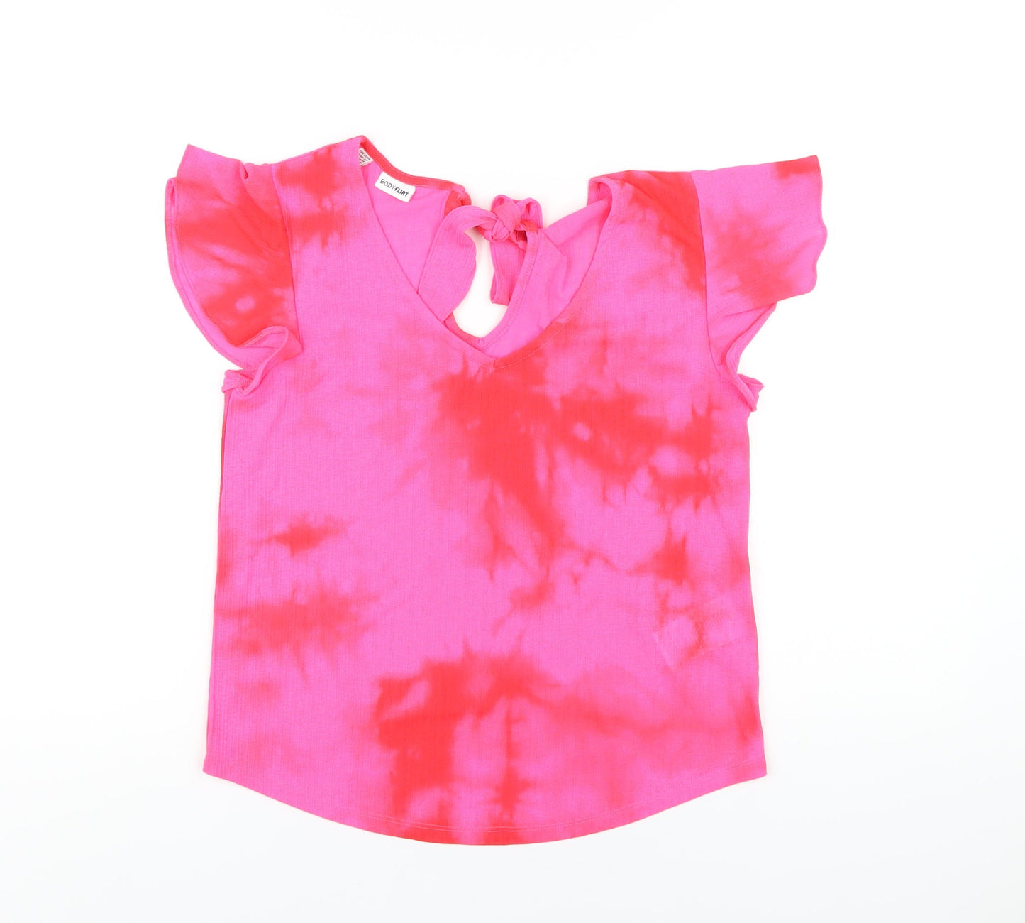 Womens UK Size 6 Body Flirt Pink Basic T-Shirt